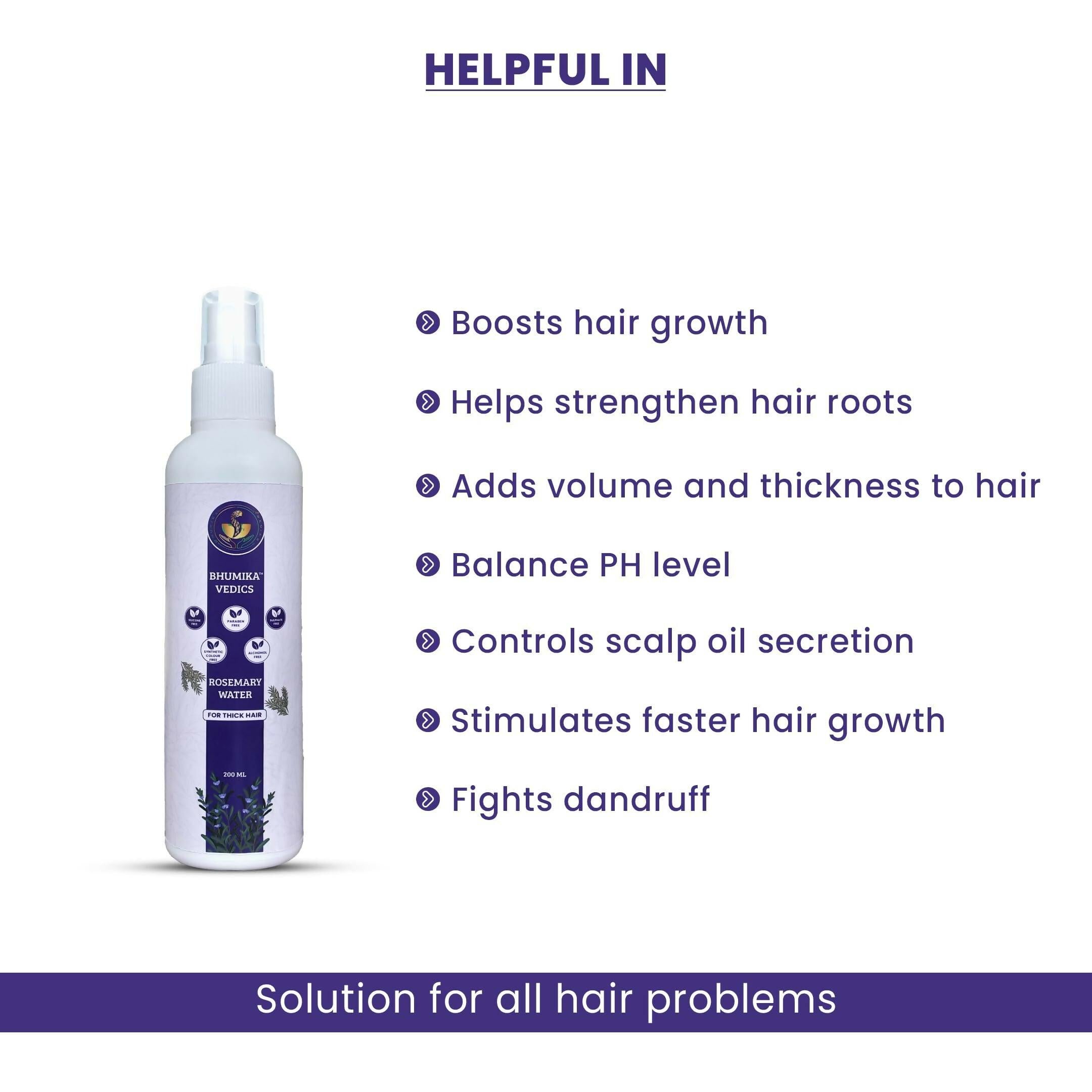 Bhumika Vedics Rosemary Water Spray For Hair Growth