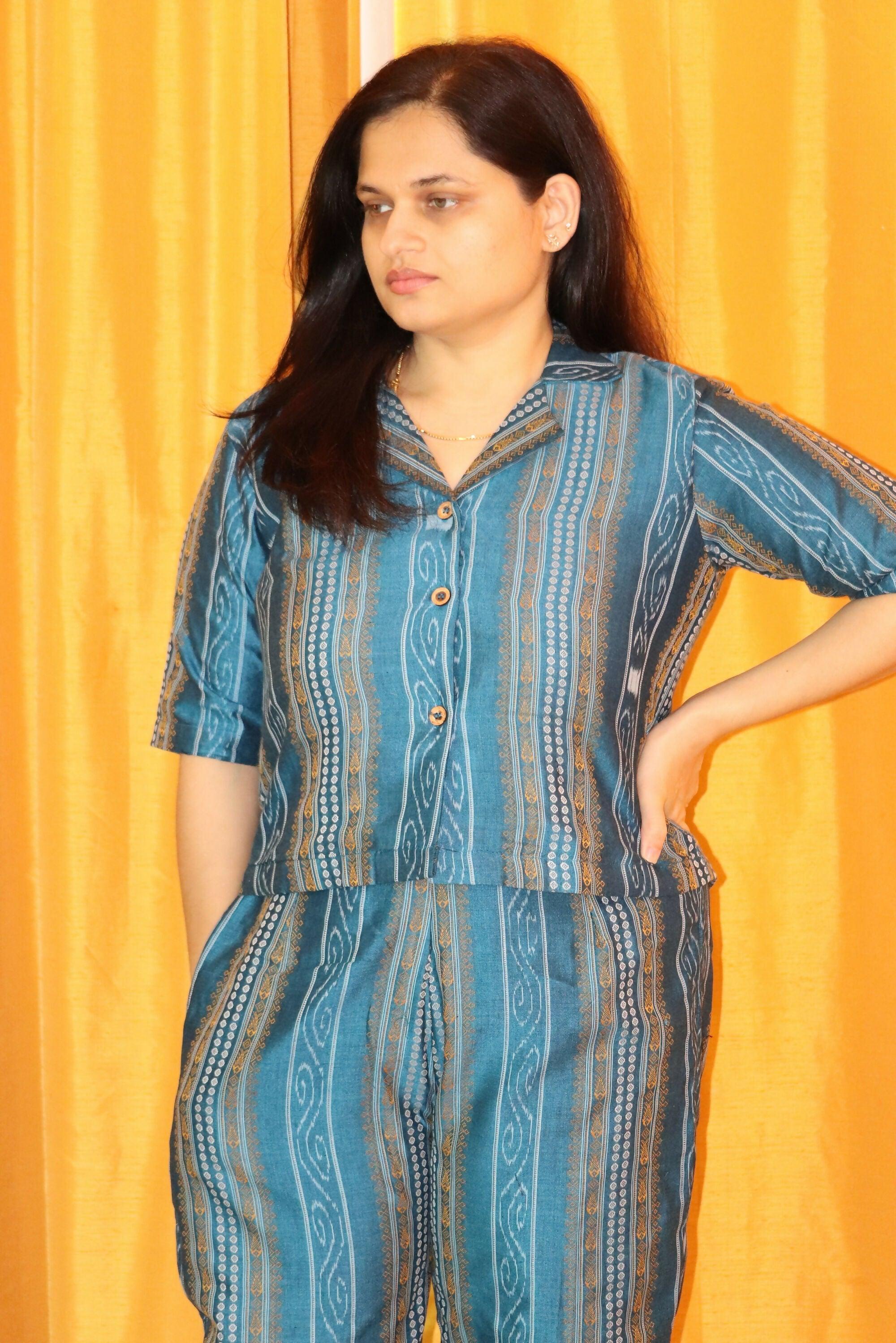 Earthyweaves Meghika Sambalpuri Co-ord Set