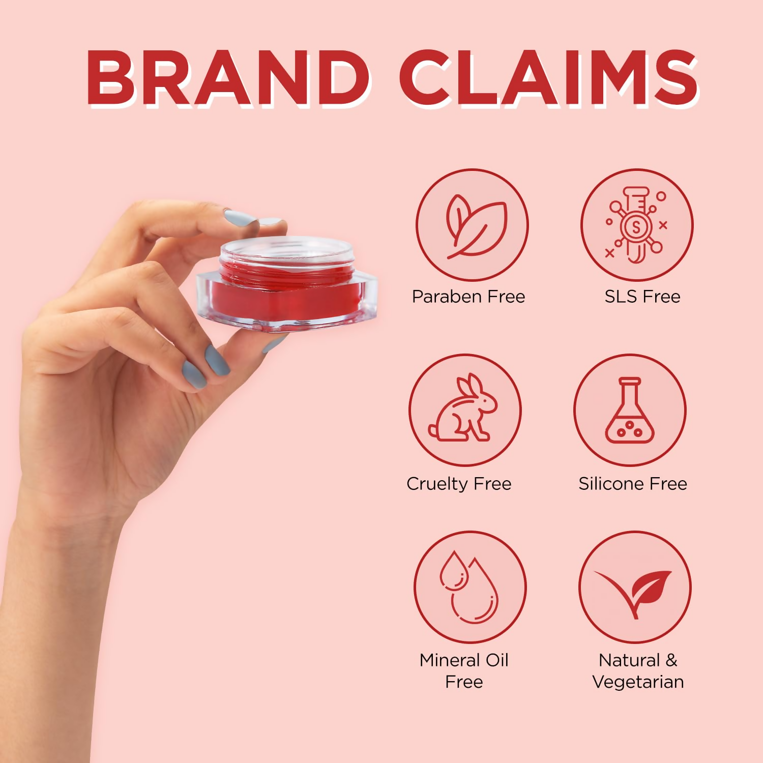 Enn Beauty Pout Lip, Cheek Tint With SPF 10 With Jojoba & Avocado Oil - Retro Red