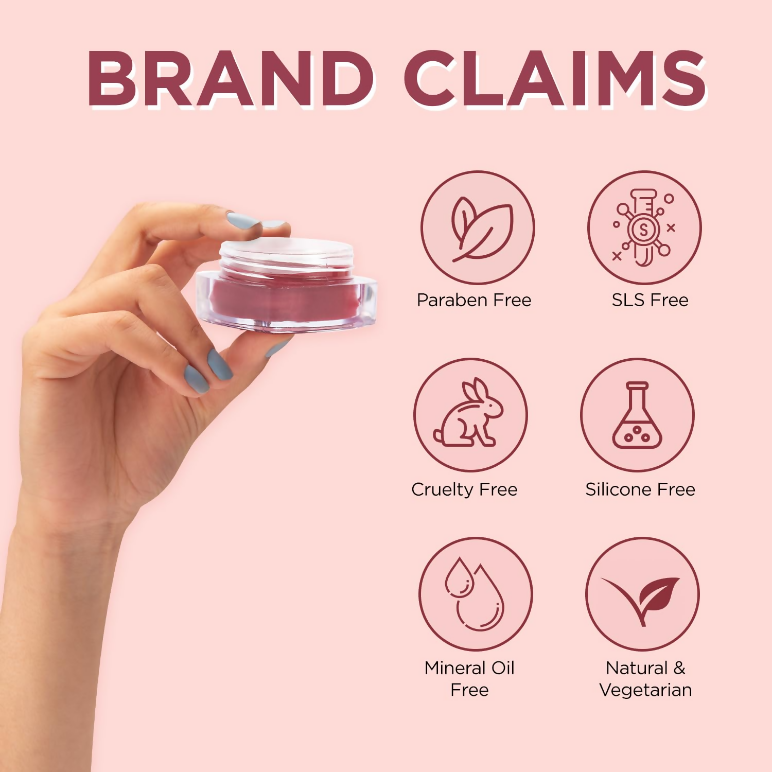 Enn Beauty Pout Lip, Cheek Tint With SPF 10 With Jojoba & Avocado Oil - Bare Blush