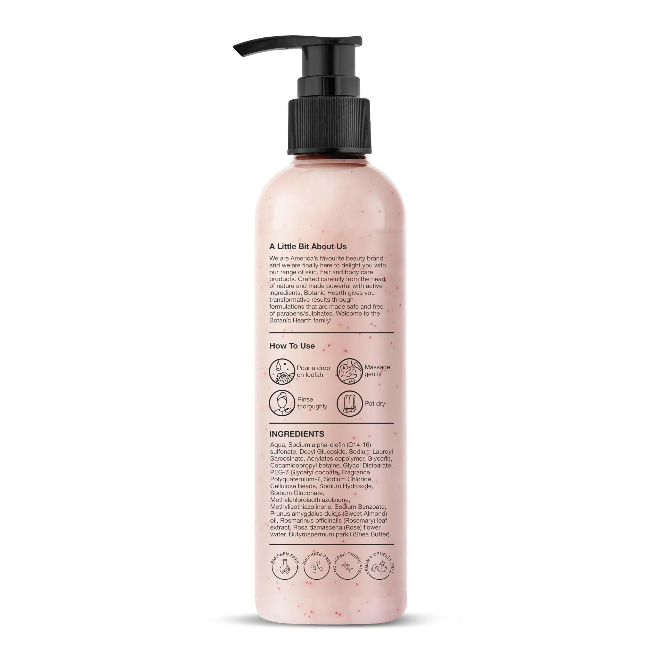 Botanic Hearth British Rose & Almond Body Wash with Shea Butter