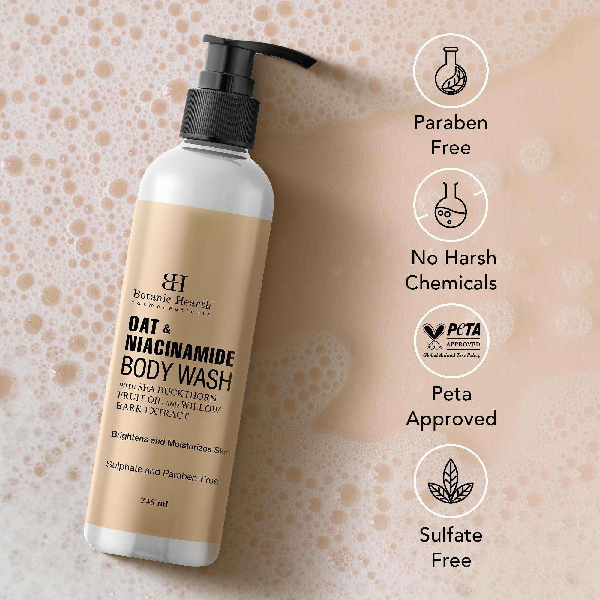 Botanic Hearth Oat & Niacinamide Body Wash Moisturizing & Skin Whitening