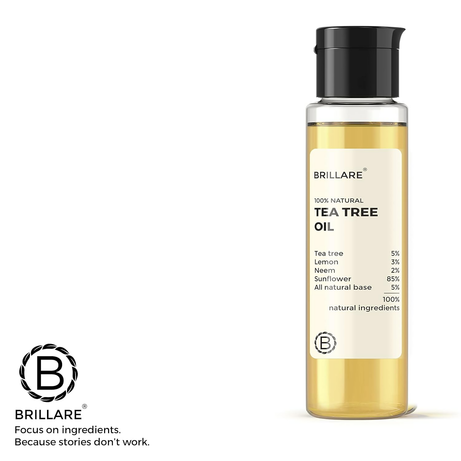 Brillare Tea Tree Hair Oil with The Goodness of Lemon & Sunflower Oil Dry