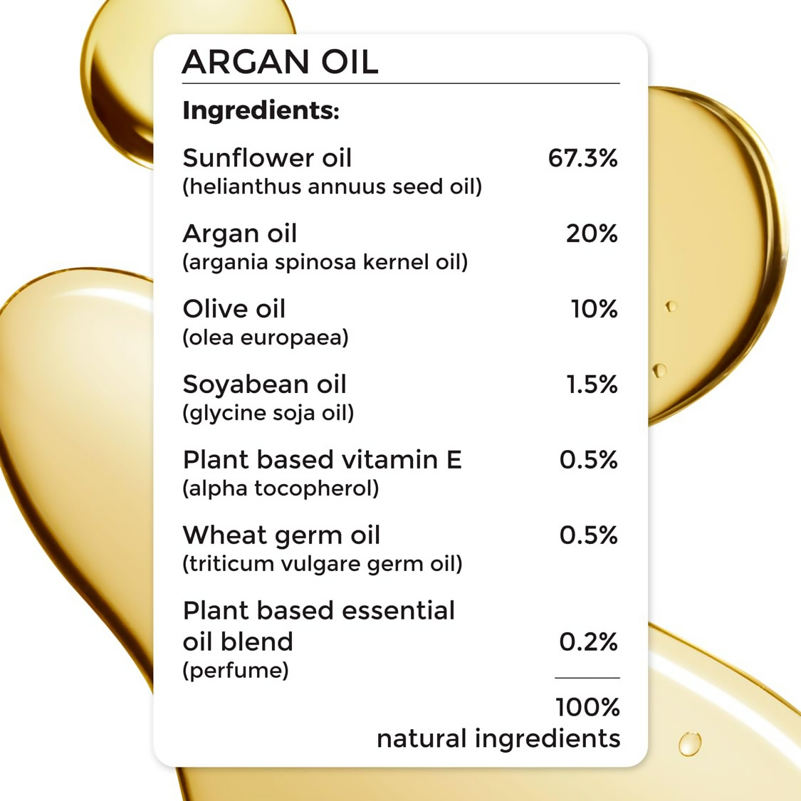 Brillare Argan Hair Oil with the Goodness of Olive oil & Sunflower Oil