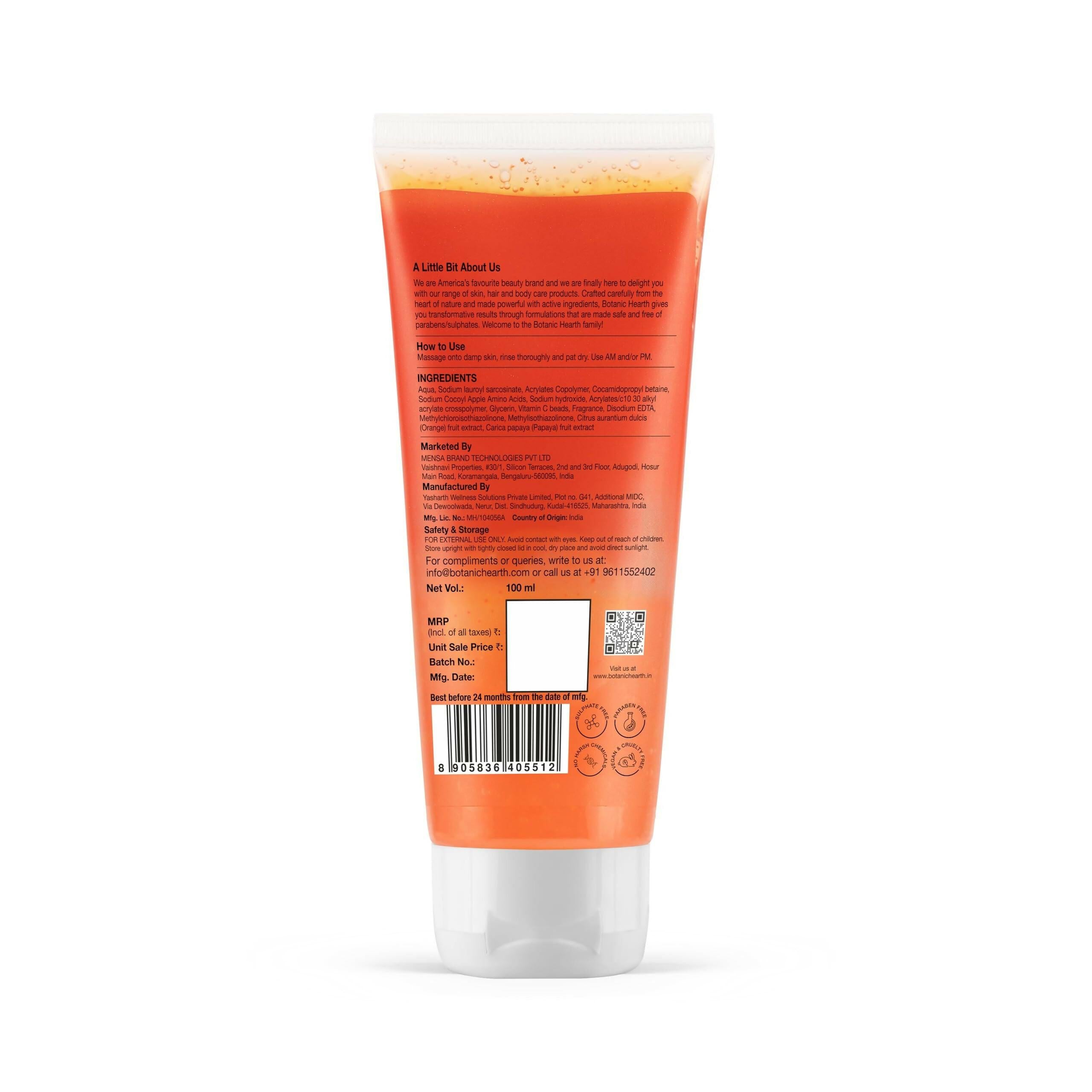Botanic Hearth Vitamin C & Papaya Cleanser Face Wash For Glowing & Radiant Skin
