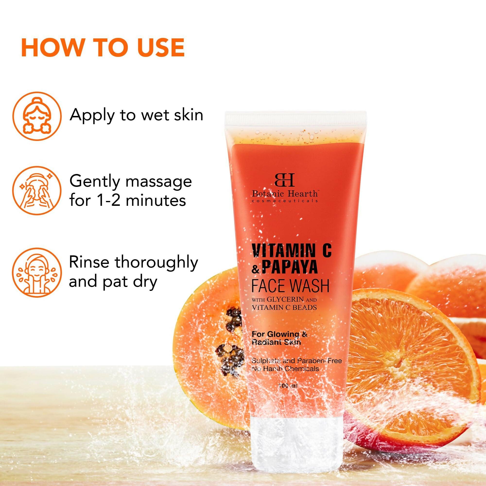 Botanic Hearth Vitamin C & Papaya Cleanser Face Wash For Glowing & Radiant Skin