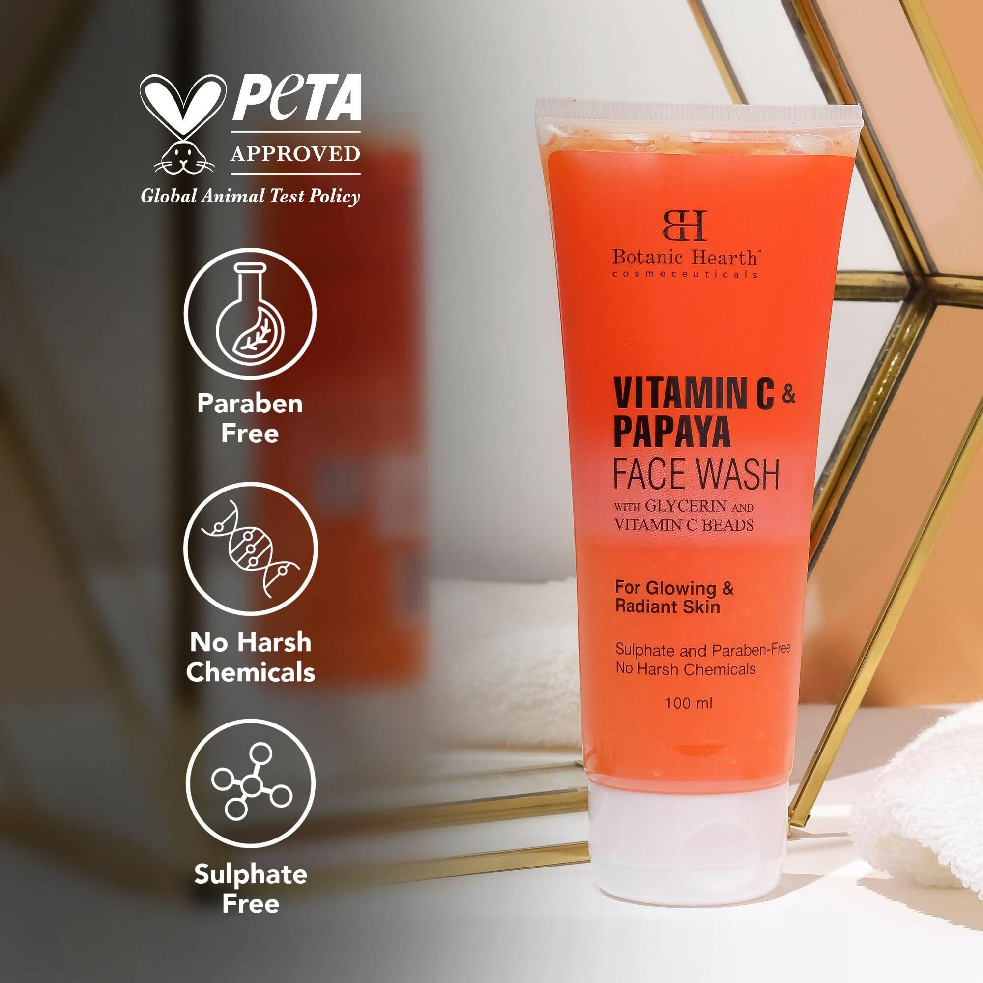 Botanic Hearth Vitamin C & Papaya Cleanser Face Wash For Glowing & Radiant Skin