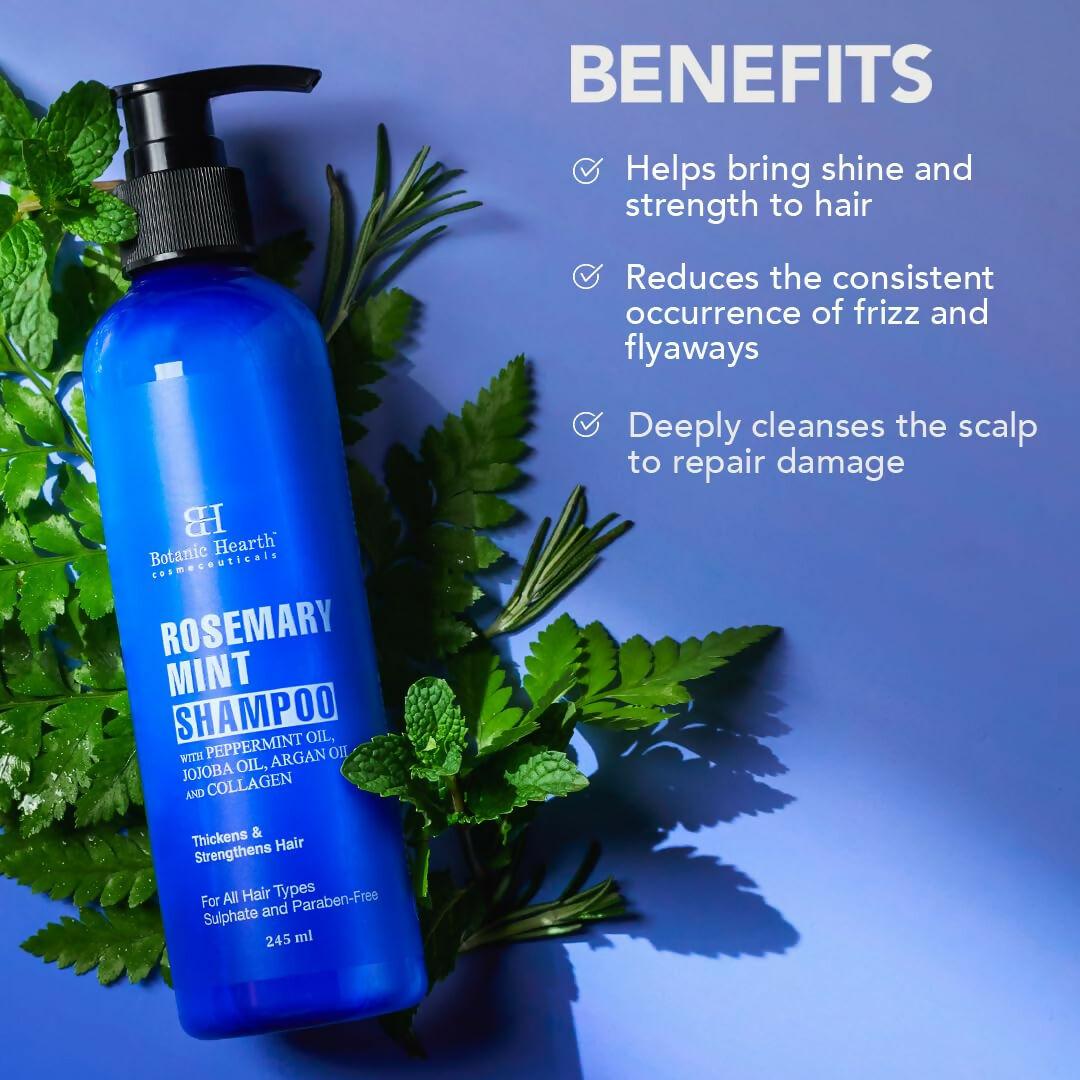 Botanic Hearth Rosemary Mint Shampoo with Peppermint Oil, Jojoba Oil & Collagen
