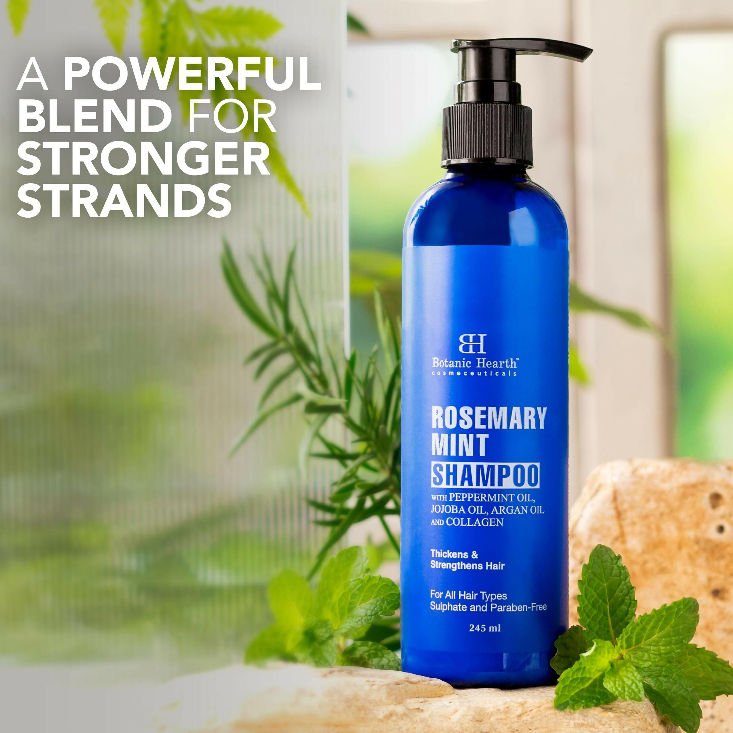 Botanic Hearth Rosemary Mint Shampoo with Peppermint Oil, Jojoba Oil & Collagen