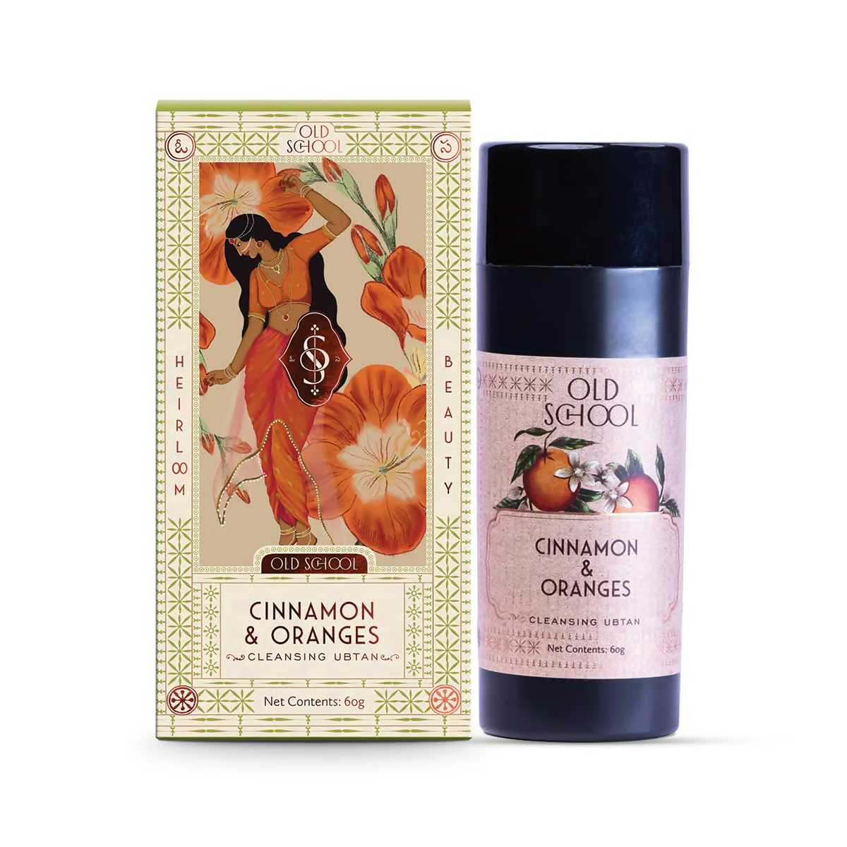 Old School Rituals Cinnamon & Oranges Cleansing Ubtan Natural Exfoliating Face Wash Powder