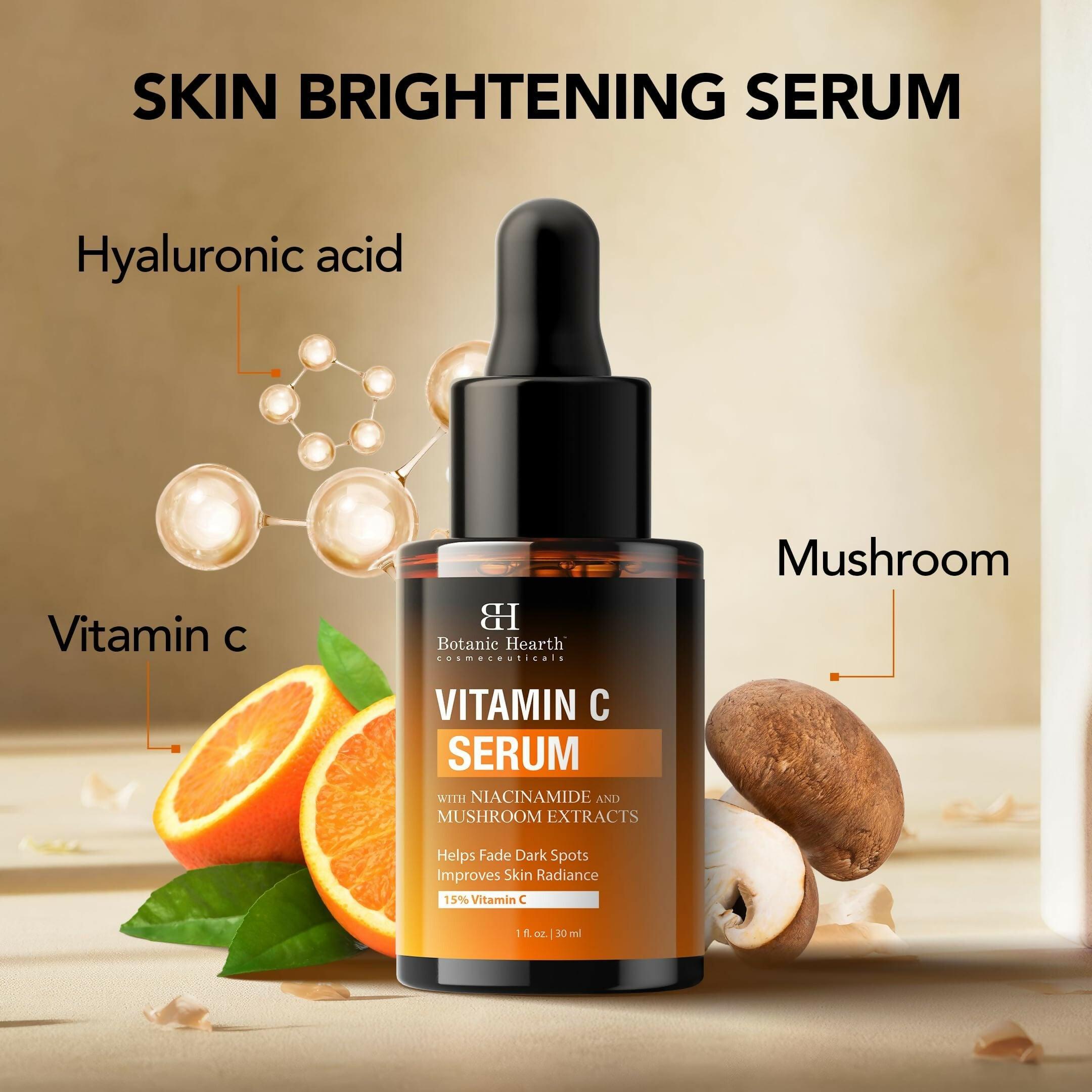 Botanic Hearth 15% Vitamin C Face Serum Targets Dark Spots, Sun Damage, Wrinkles to Brighten & Even Tone Skin