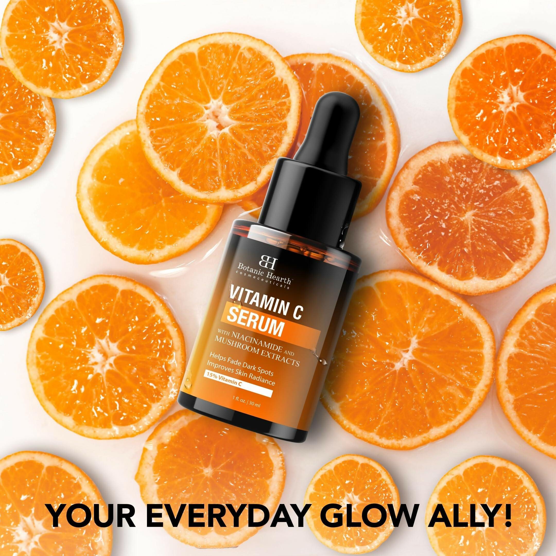Botanic Hearth 15% Vitamin C Face Serum Targets Dark Spots, Sun Damage, Wrinkles to Brighten & Even Tone Skin