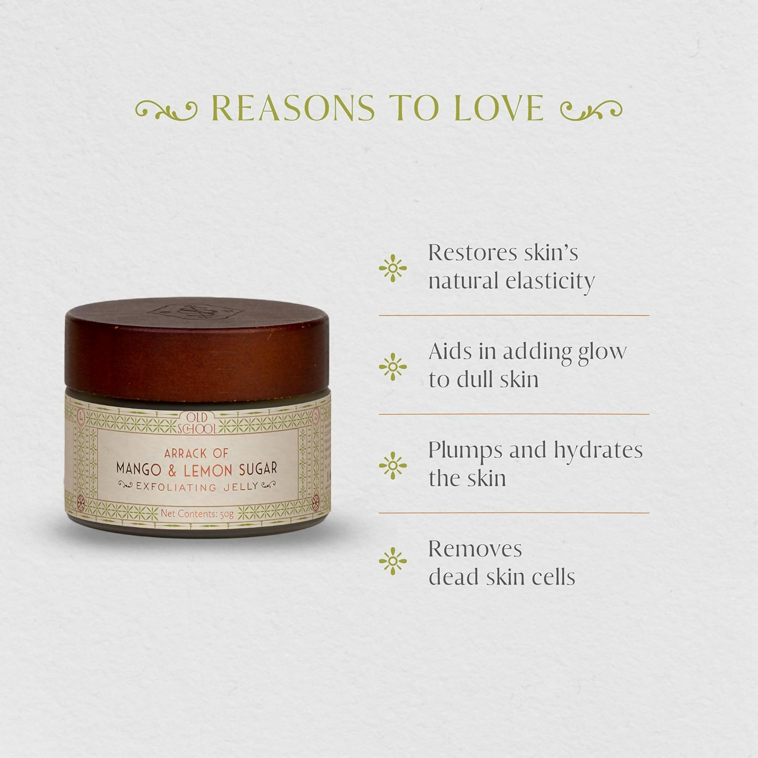 Old School Rituals Mango & Lemon Sugar Exfoliating Jelly Natural Glow & Hydration Face Scrub