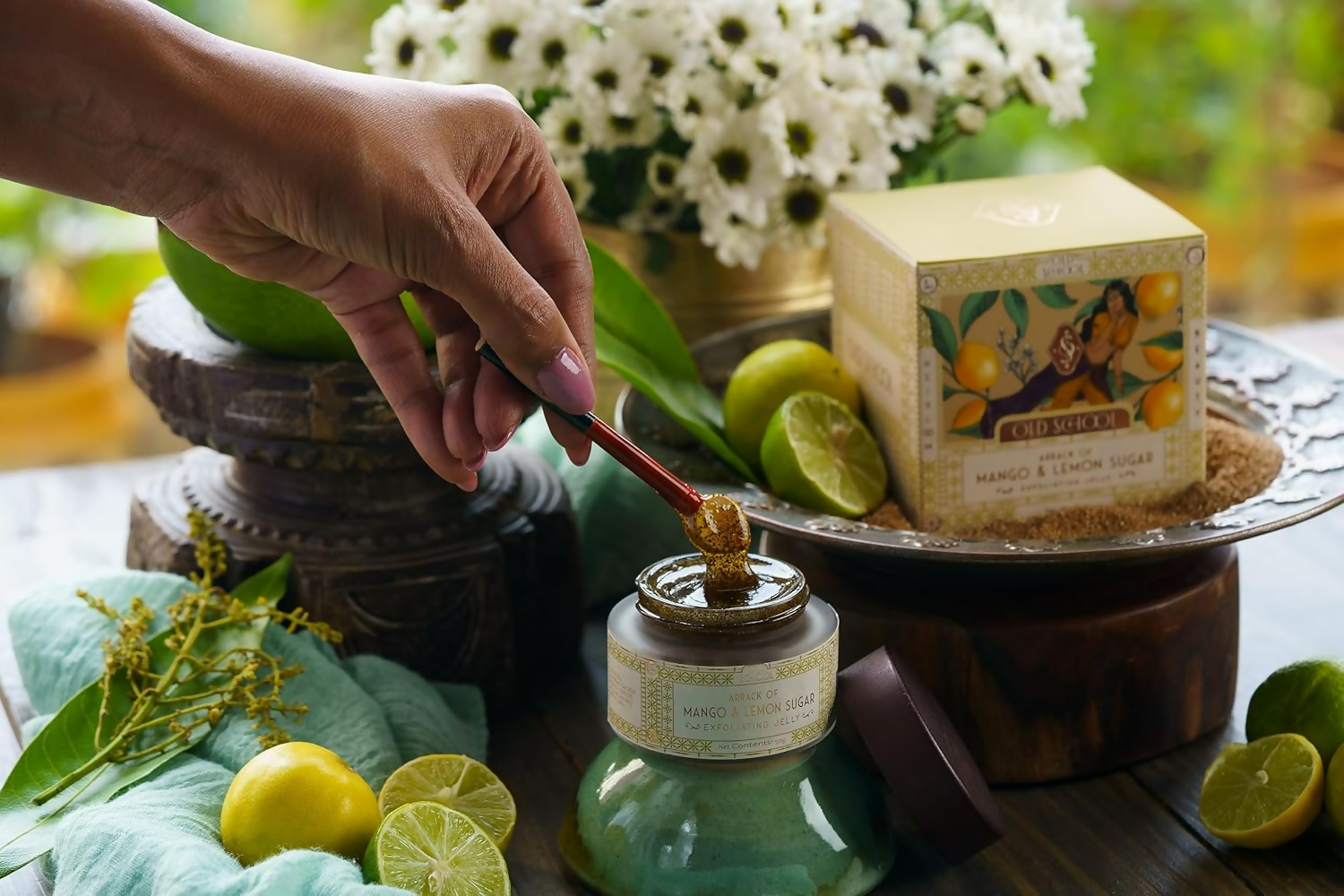 Old School Rituals Mango & Lemon Sugar Exfoliating Jelly Natural Glow & Hydration Face Scrub