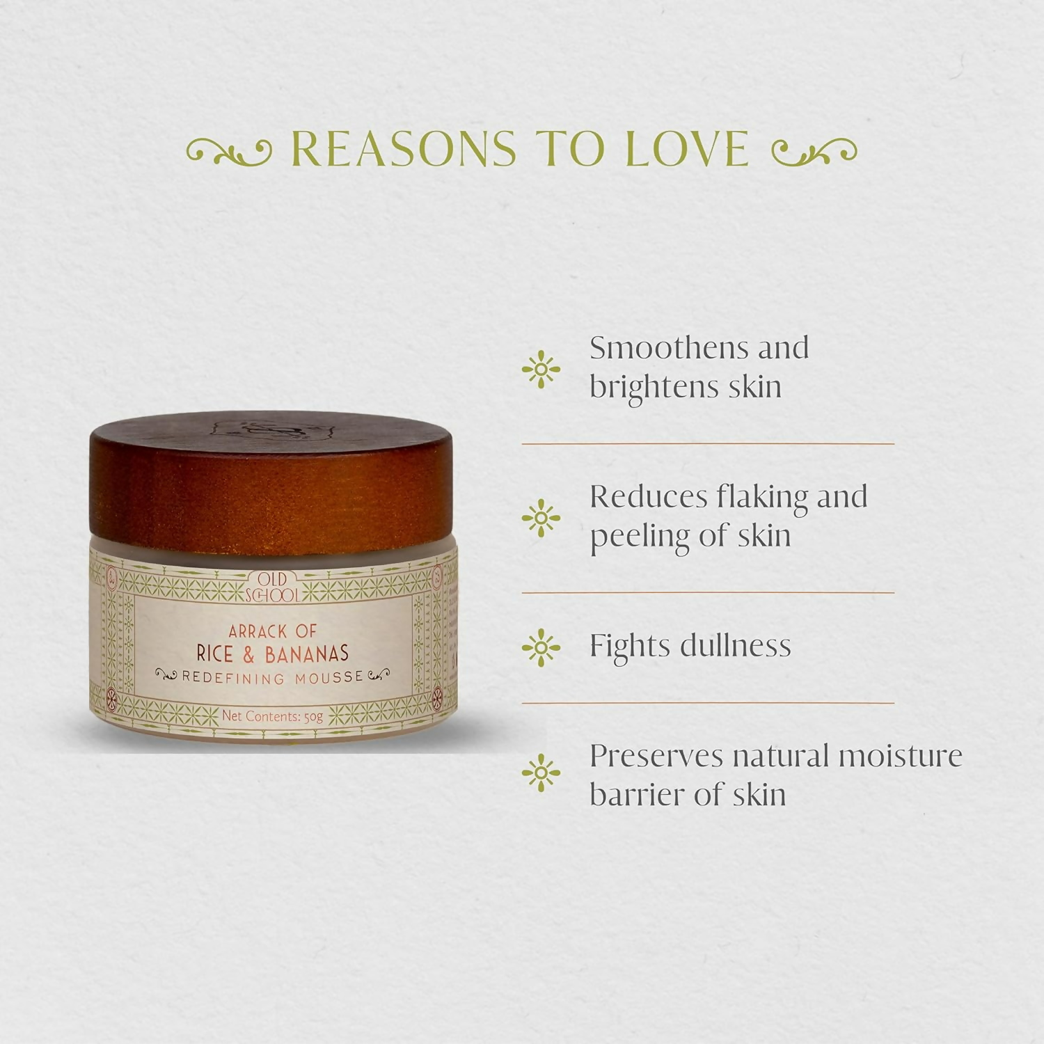 Old School Rituals Arrack of Rice & Banana Redefining Mousse Natural Face Moisturize