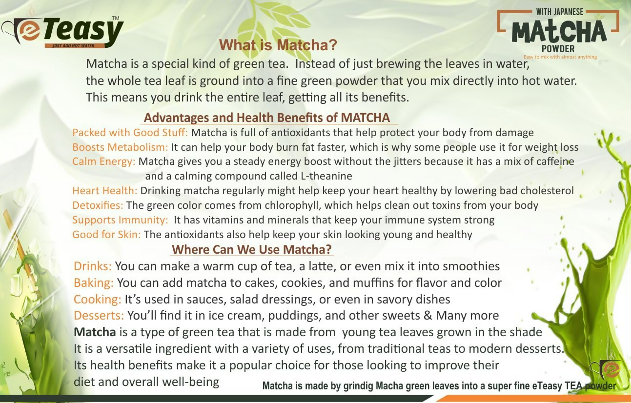 Eteasy Japanese Matcha Atibala Churna Bala Kangi Powder