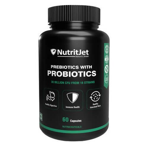 NutritJet Prebiotics with Probiotics Vegetarian Capsules
