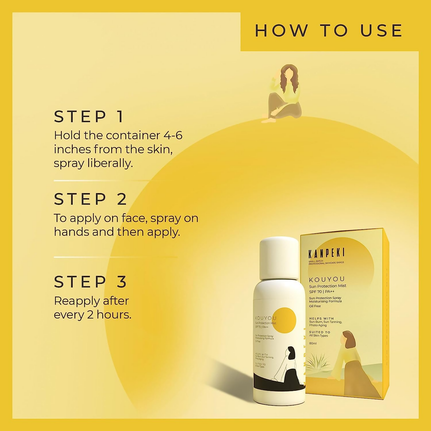 Kanpeki Kouyou Sun Protection Mist Sunscreen Spray SPF 70