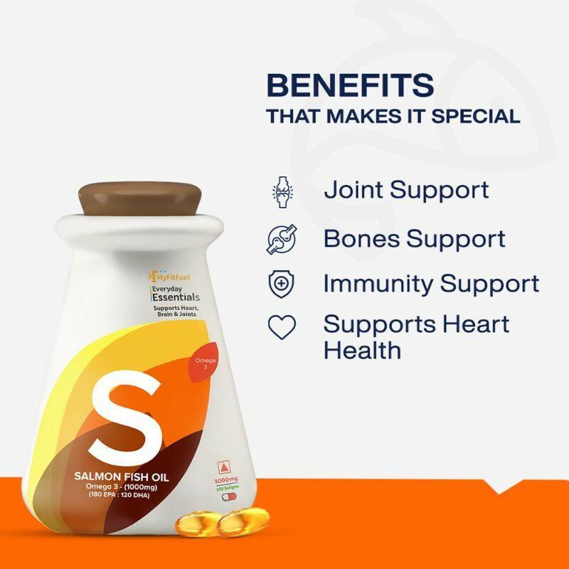 MyFitFuel Salmon Fish Oil Omega 3 1000mg Capsules