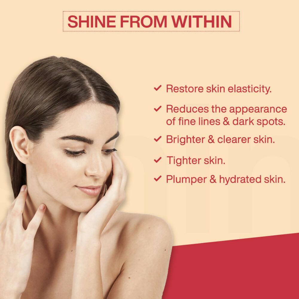 MyFitFuel Hydrolyzed Bovine Collagen + Hyaluronic Acid Biotin Vitamin C Skin Hair Nails - Orange