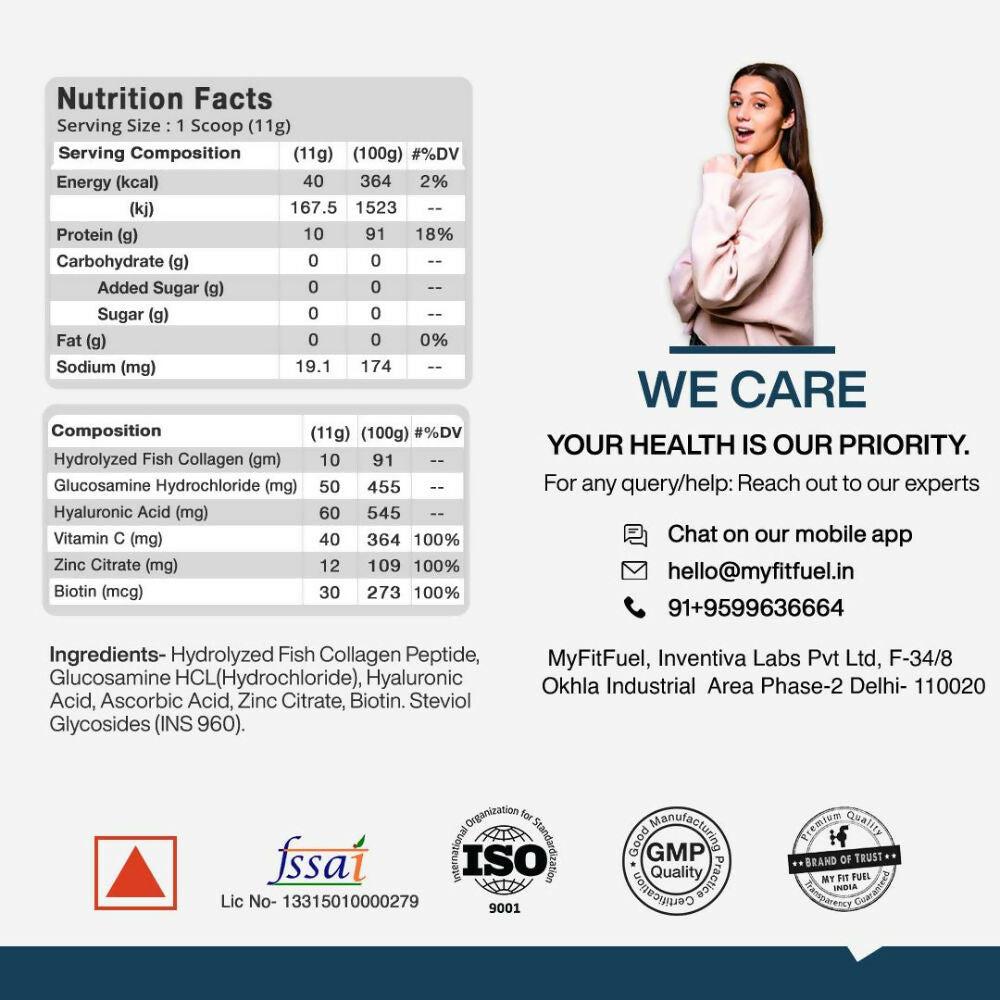 MyFitFuel Hydrolyzed Marine Collagen - Orange