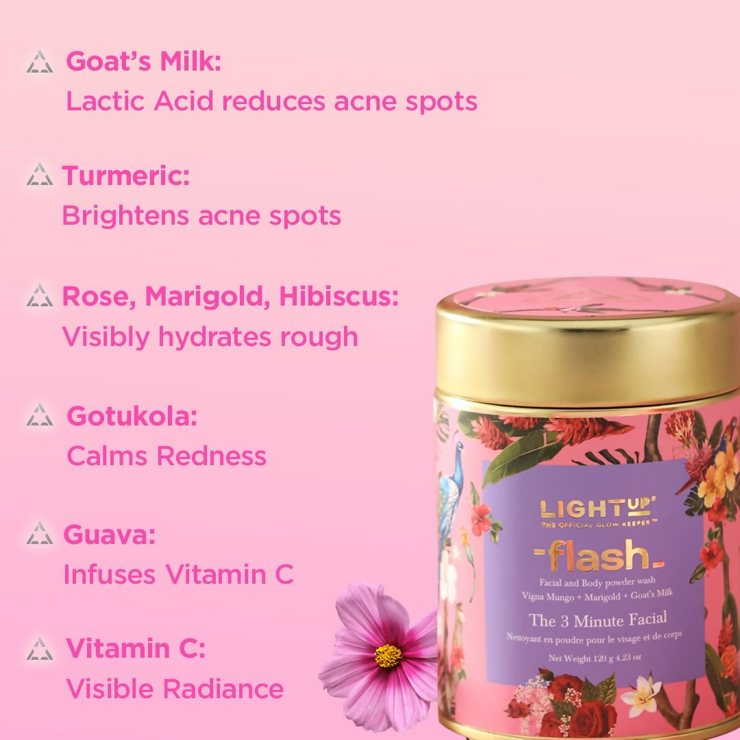 Light Up Flash Facial And Body Powder Wash