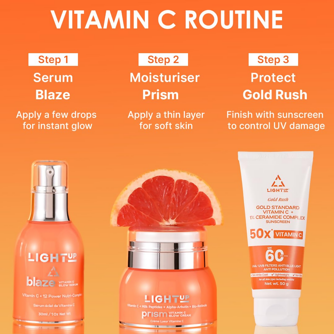 Light Up Gold Rush Gold Standard Vitamin C + 1% Ceramide Complex Sunscreen