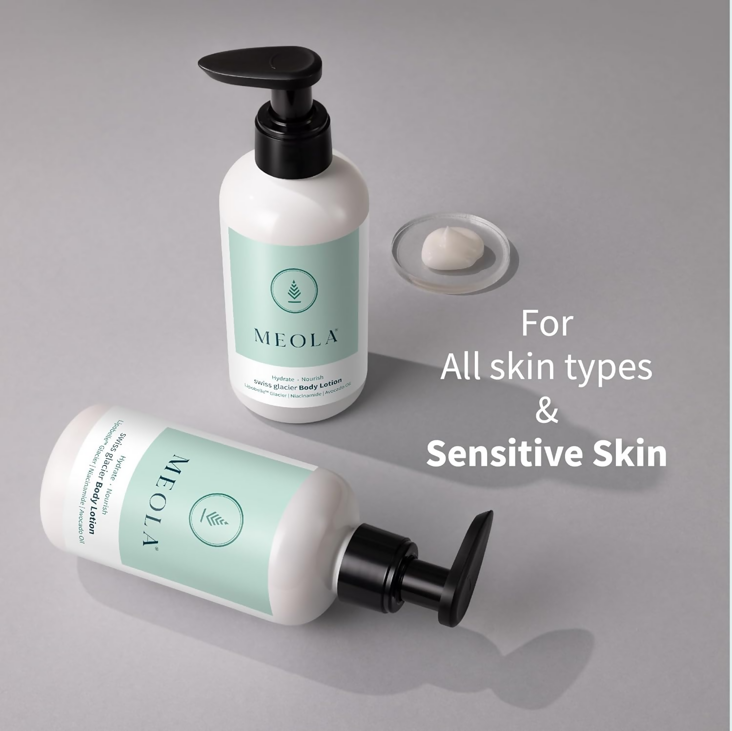 Meola Swiss Glacier Body Lotion With Niacinamide, Almond & Avocado Oil