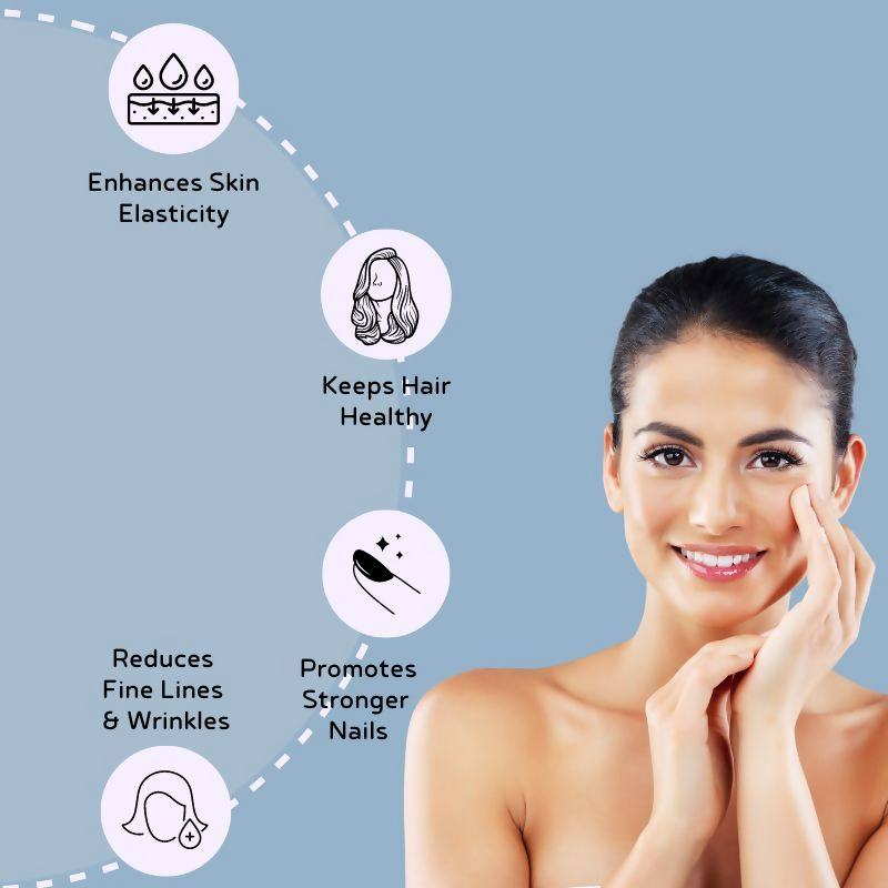 Inja Beauty Collagen For Skin- Hair & Nails- With Vit C- Glutathione- Biotin - Lychee Flavour