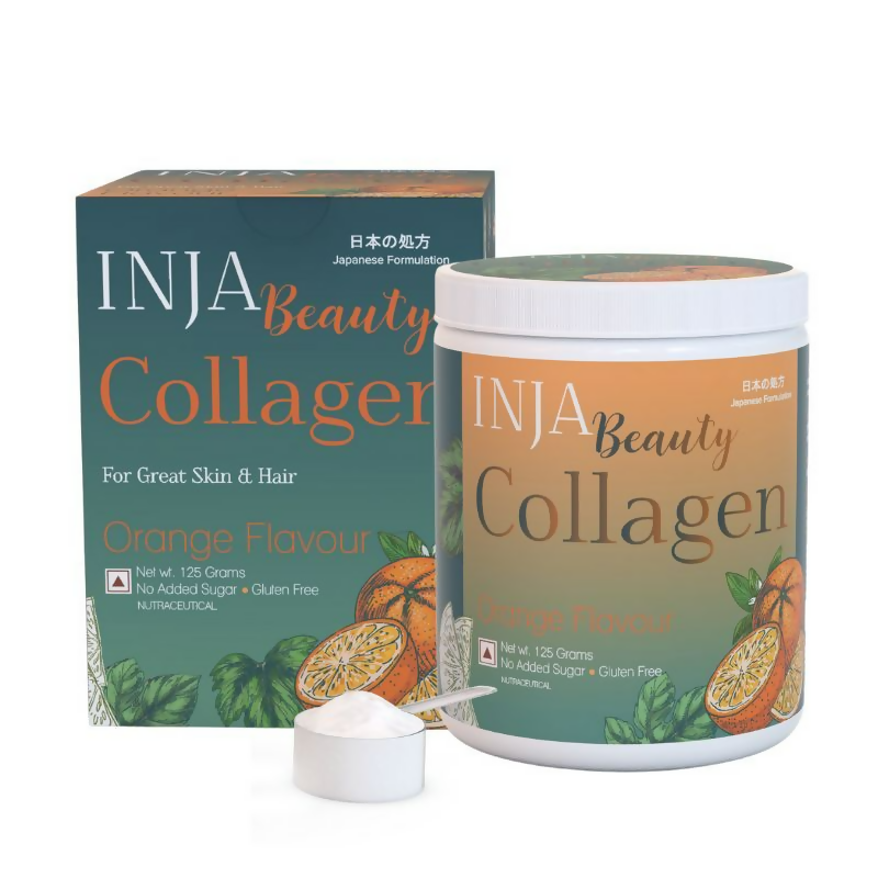 Inja Beauty Collagen For Skin- Hair & Nails- With Vit C- Glutathione- Biotin - Orange Flavour
