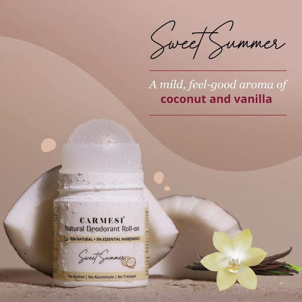 Carmesi Natural Underarm Roll On Deodorant for Women - Sweet Summer