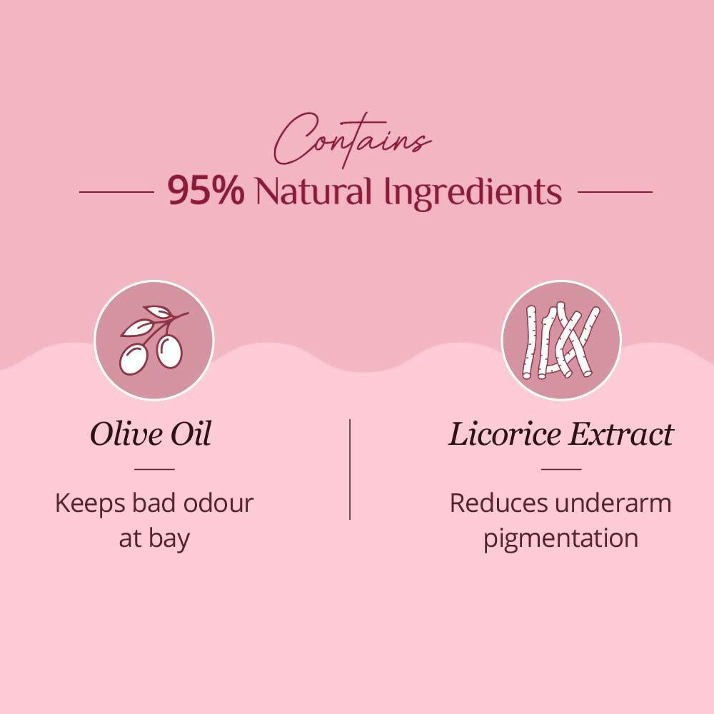 Carmesi Natural Underarm Roll On Deodorant for Women - Floral Sunset