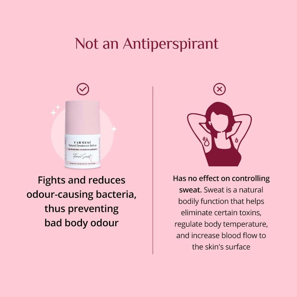 Carmesi Natural Underarm Roll On Deodorant for Women - Floral Sunset