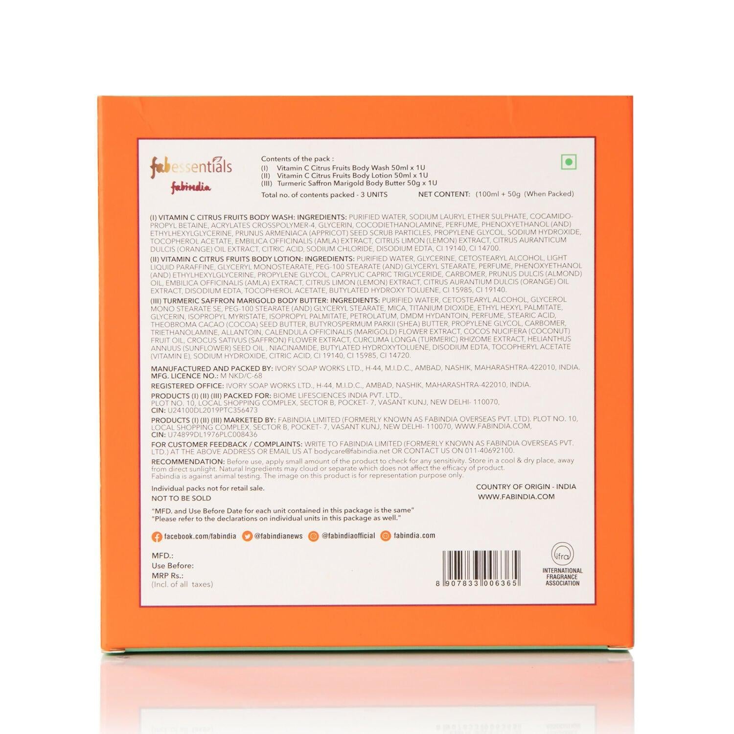 Fabessentials Vitamin C Bath & Body Care Combo