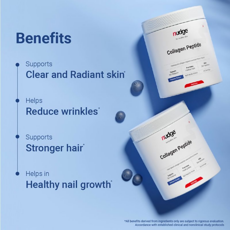 Nudge Collagen Peptide Blueberry Flavour Protein Powder