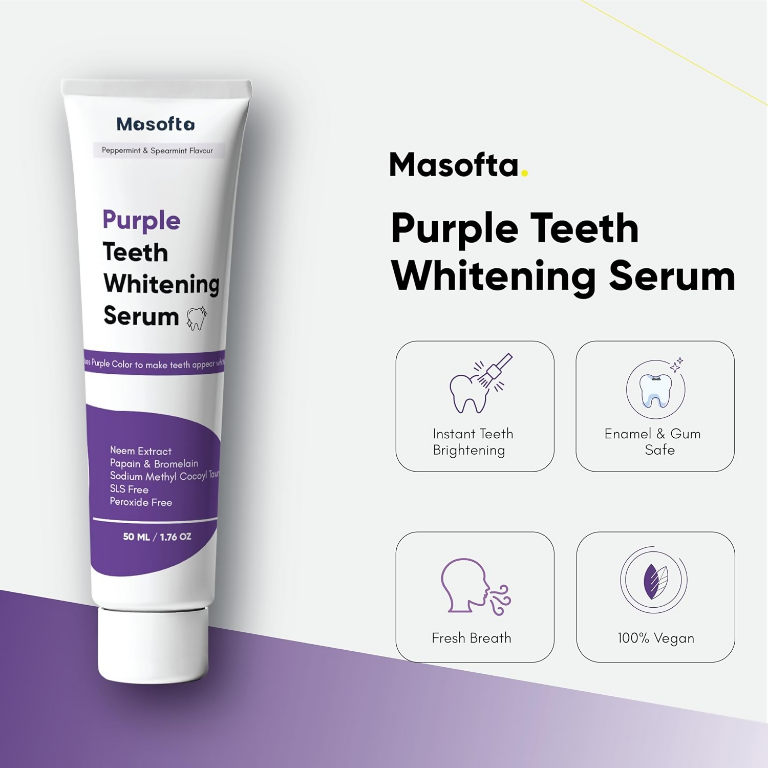 Masofta Purple Teeth Whitening Serum
