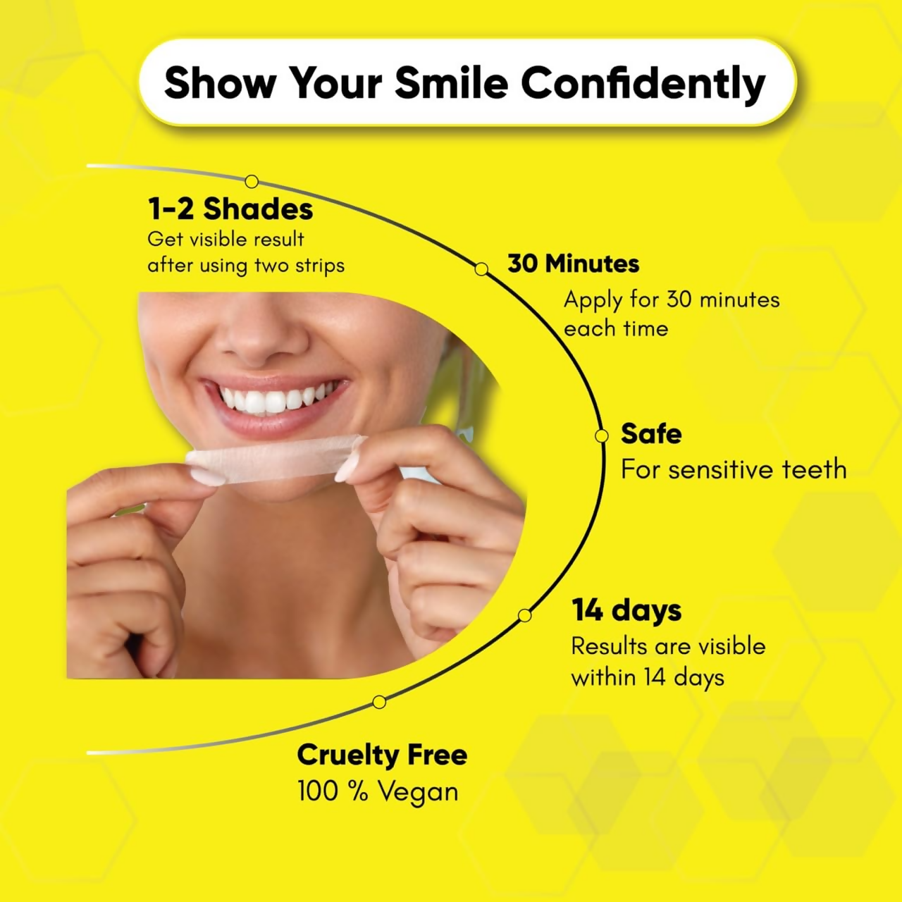 Masofta Professional Teeth Whitening Strips With PAP+ For Yellow and Dark Stains