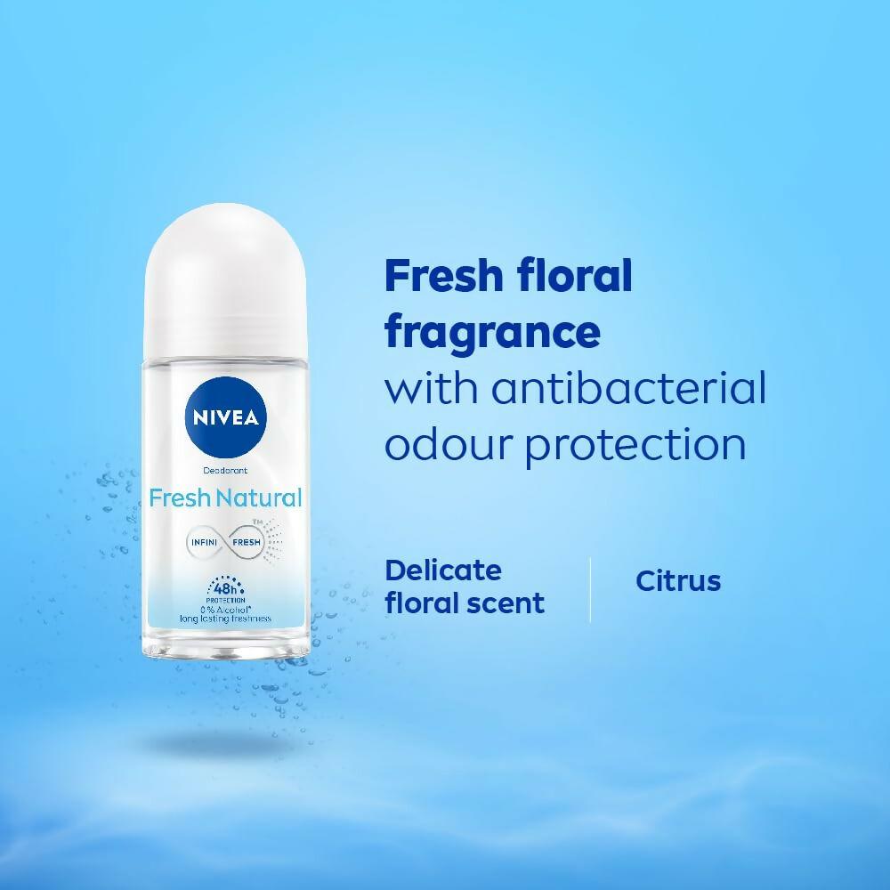 Nivea Fresh Natural Roll On 48 H Smooth & Beautiful Underarms For Women
