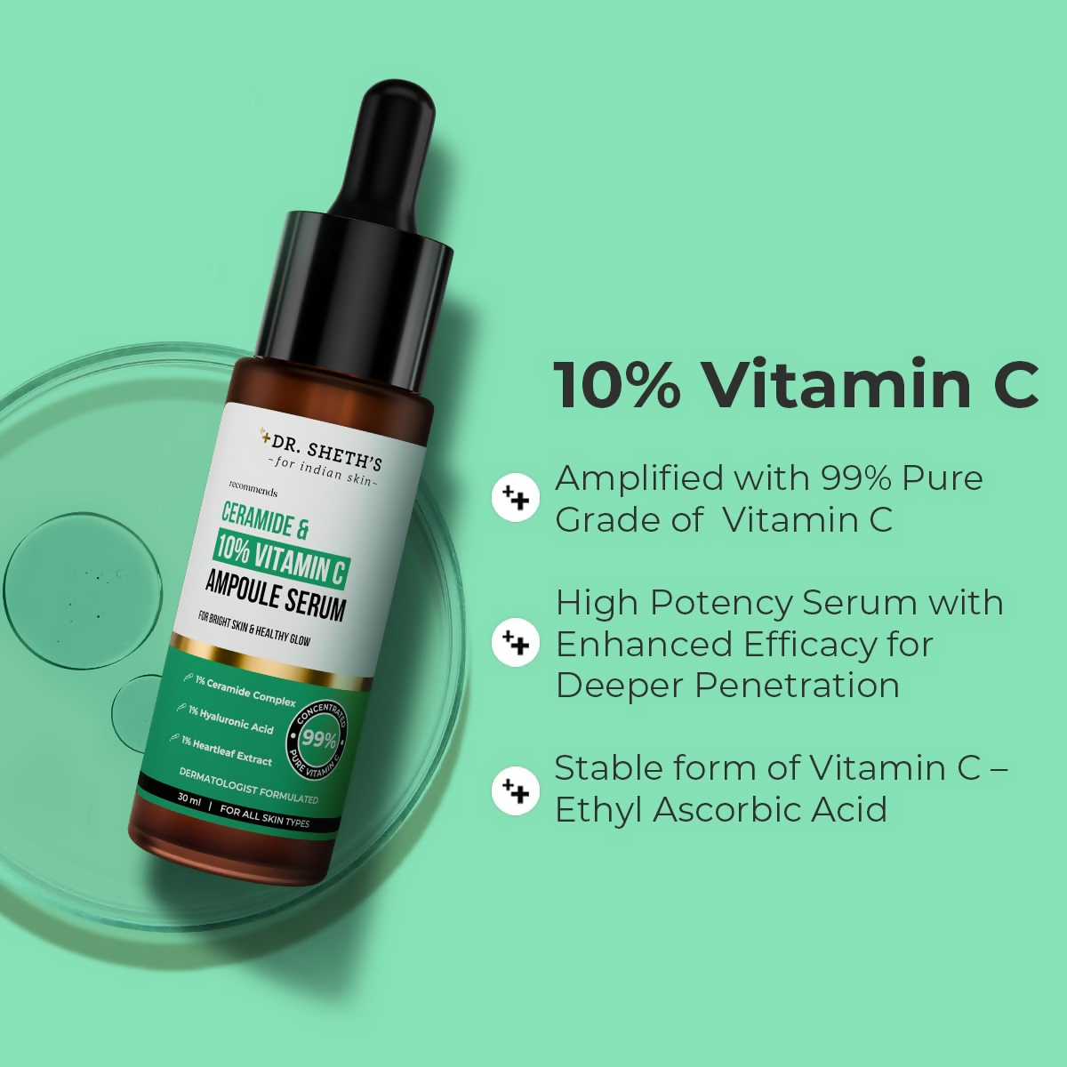 Dr. Sheth's Ceramide & 10% Vitamin C Ampoule Serum