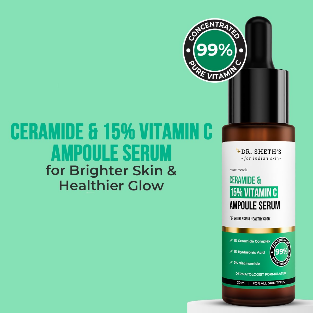Dr. Sheth's Ceramide & 15% Vitamin C Ampoule Serum