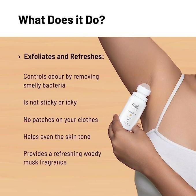 Chemist at Play UnderArm Roll On Woody Musk, Prevents Body Odour, Brightens Skin & Exfoliates Underarm