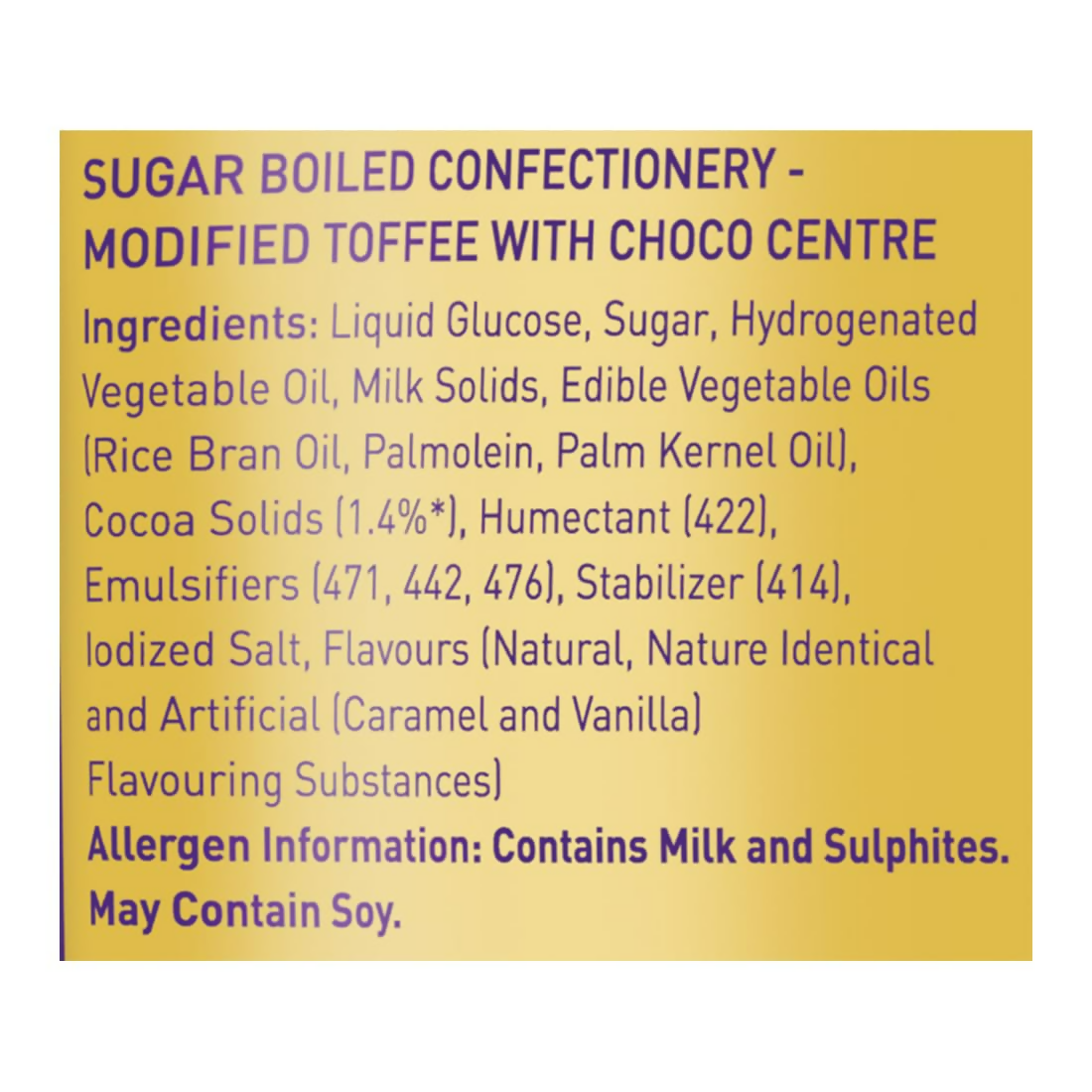 Cadbury Choclairs Gold Candies (chocolatecaramel)