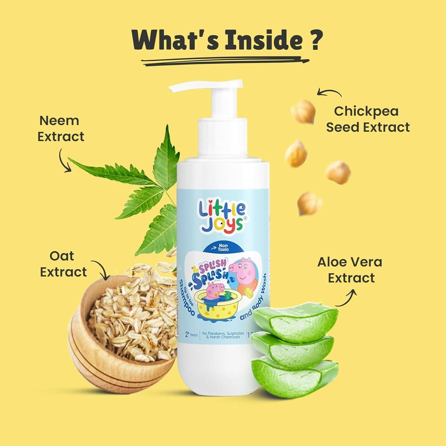 Little Joys Organic 2-in-1 Nourishing Shampoo & Body Wash for Kids, Deep Cleanses & Protects Skin & Scalp