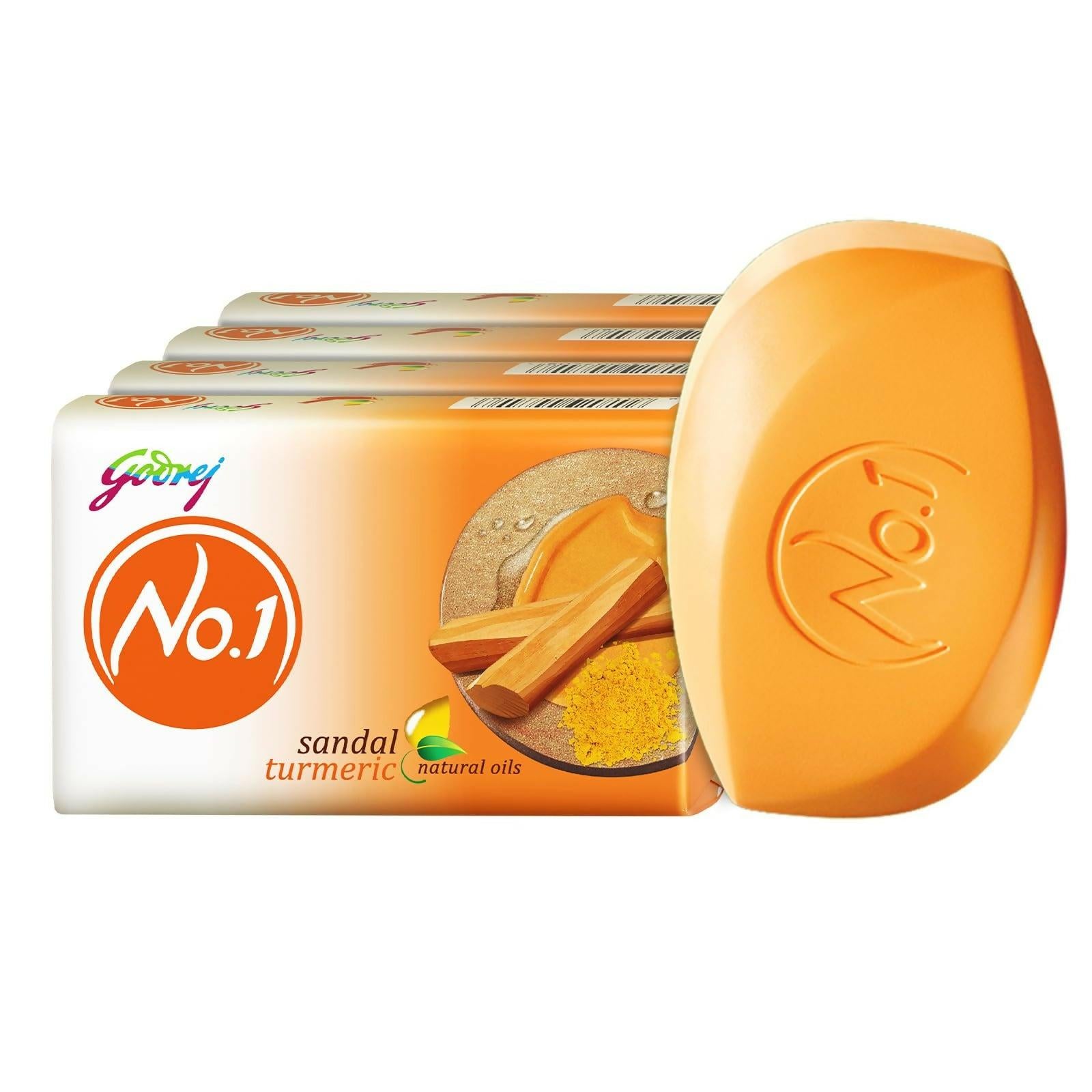 Godrej No.1 Sandal and Turmeric Soap Long-Lasting Fragrance
