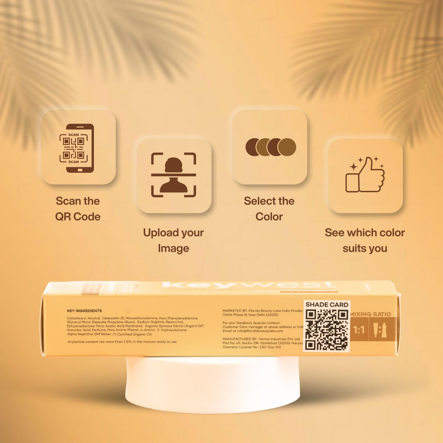 Keywest Professional Hair Color Tube - No. 1 Natural Black