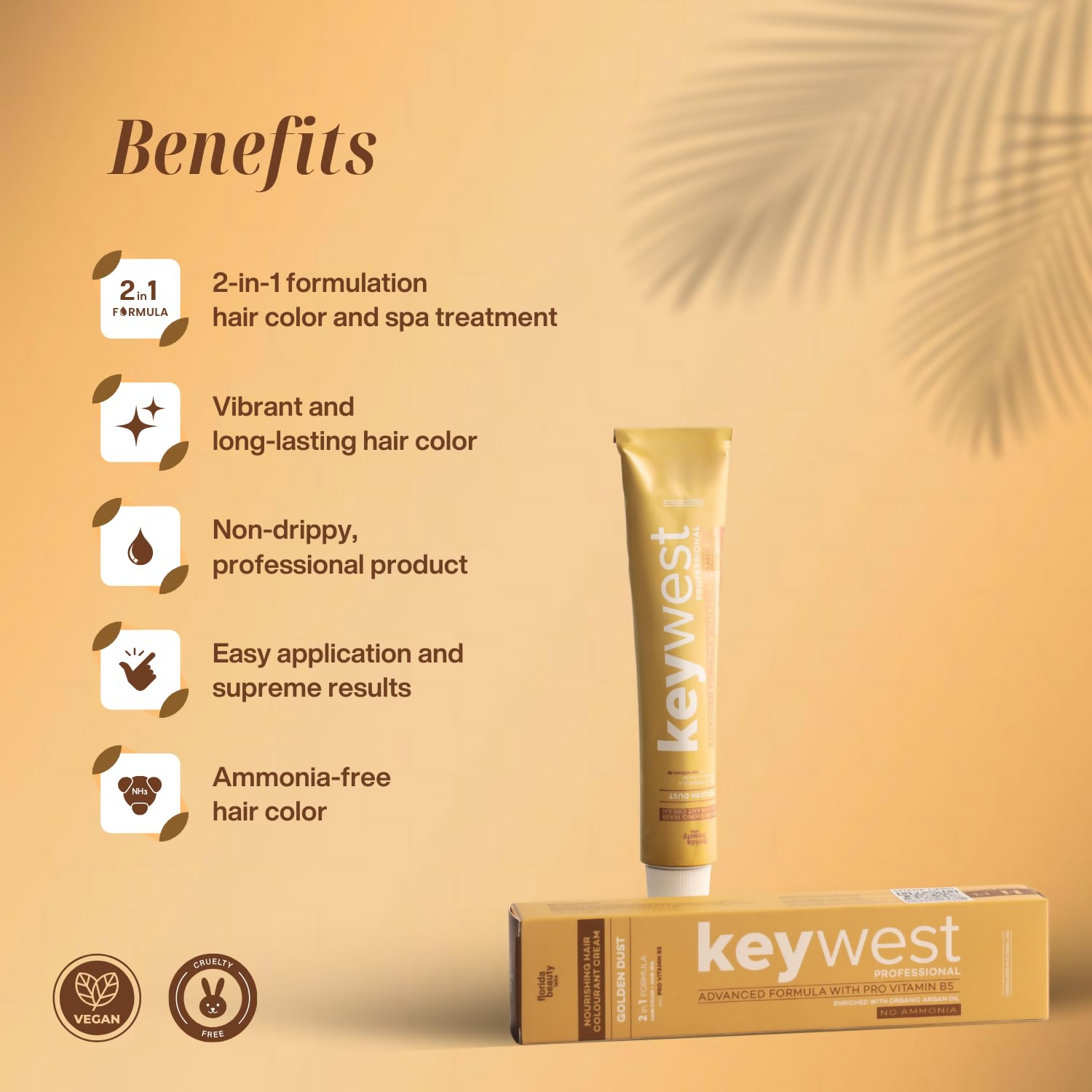 Keywest Professional Hair Color Tube - No. 5 Light Brown