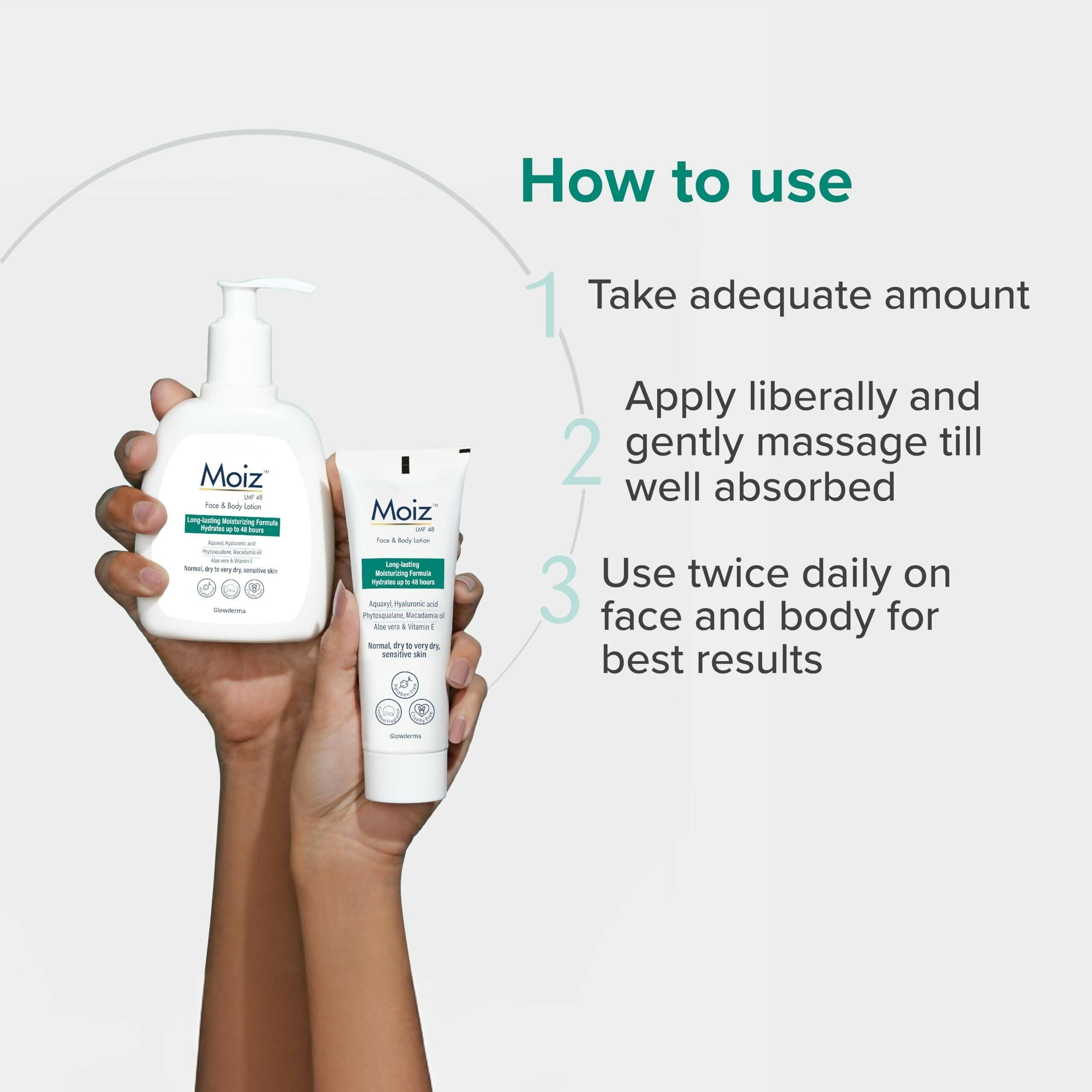 Moiz LMF 48 Lotion 48 Hour Long-Lasting Moisturizer