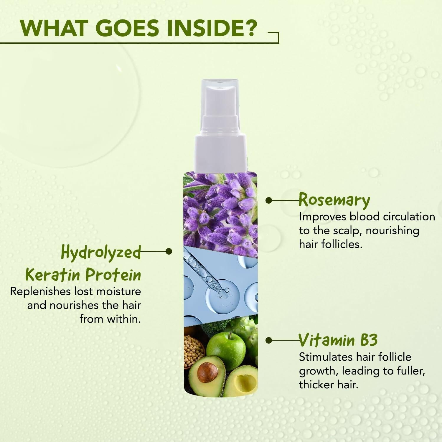 Bella Vita Rosemary Water Spray For Hair Growth