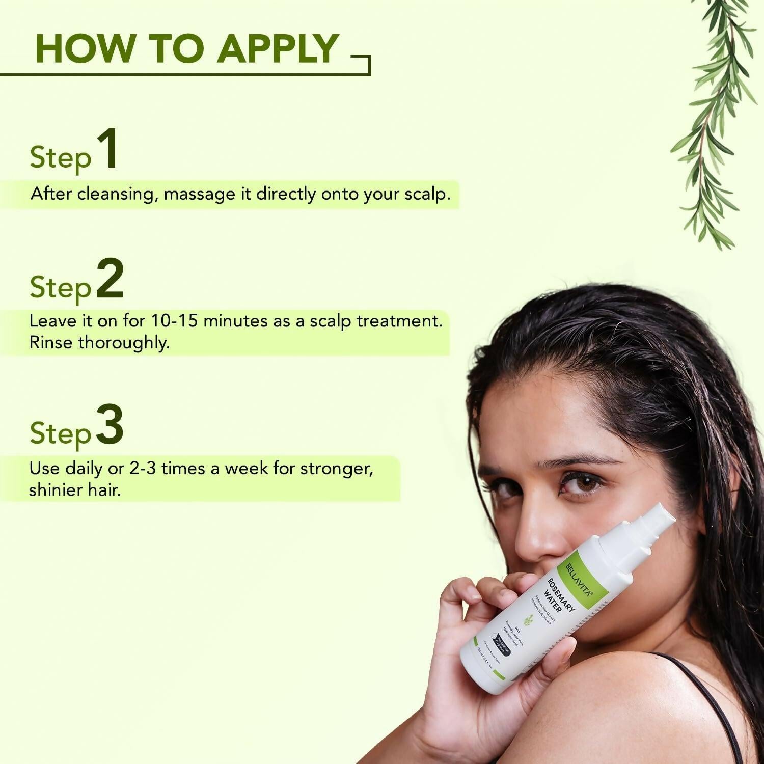 Bella Vita Rosemary Water Spray For Hair Growth