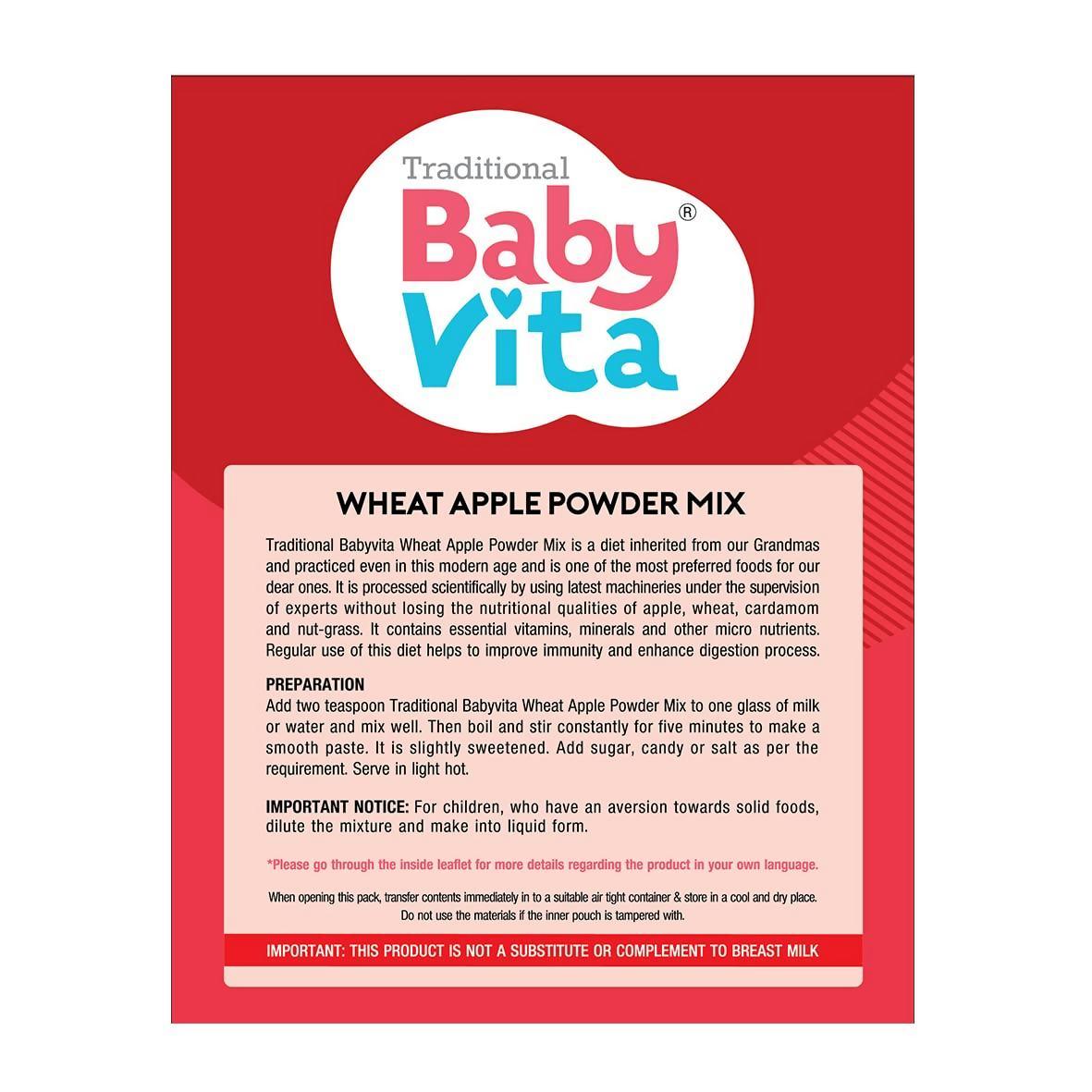 BabyVita Wheat Apple Powder Mix
